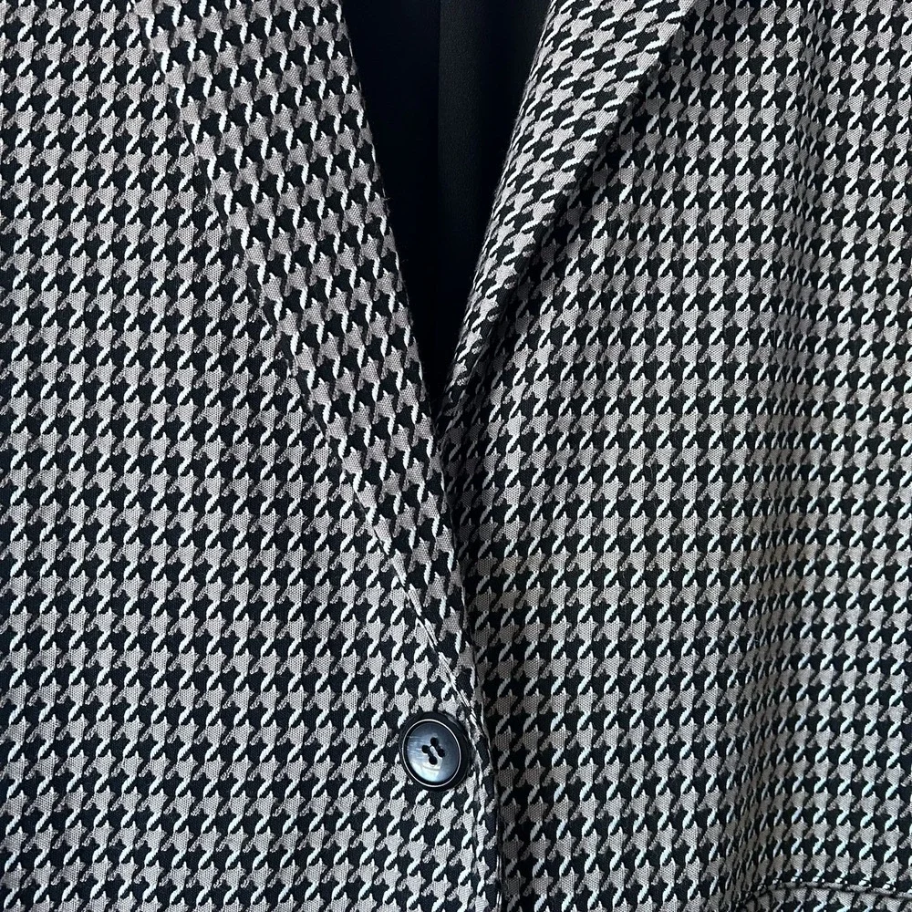 Sanctuary‎ Carly Coat Longline Blazer Jacket Saddle Houndstooth Oversized Size L - Picture 8 of 13